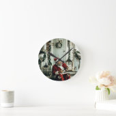 サンタクロース遊の音楽 ラウンド壁時計 (ホーム)