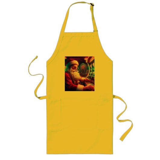 サンタクロース遊はカジノのスロットだ ロングエプロン (正面)