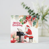サンタクロース遊はピアノ・メリークリスマス シーズンカード (スタンド正面)