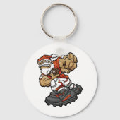 サンタクロース遊ズサッカーイラストレーション キーホルダー (正面)