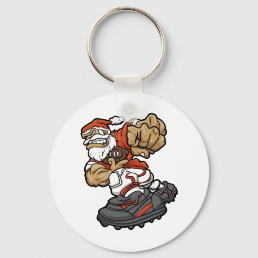 サンタクロース遊ズサッカーイラストレーション キーホルダー (正面)