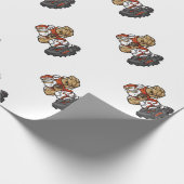 サンタクロース遊ズサッカーイラストレーション ラッピングペーパー (角)