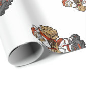 サンタクロース遊ズサッカーイラストレーション ラッピングペーパー (ロールコーナー)