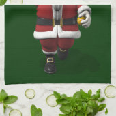 サンタクロース遊テニス キッチンタオル (折り畳み)