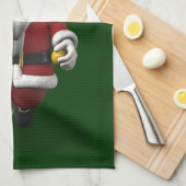 サンタクロース遊テニス キッチンタオル (四つ折り)