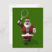 サンタクロース遊テニス シーズンポストカード (正面/裏面)