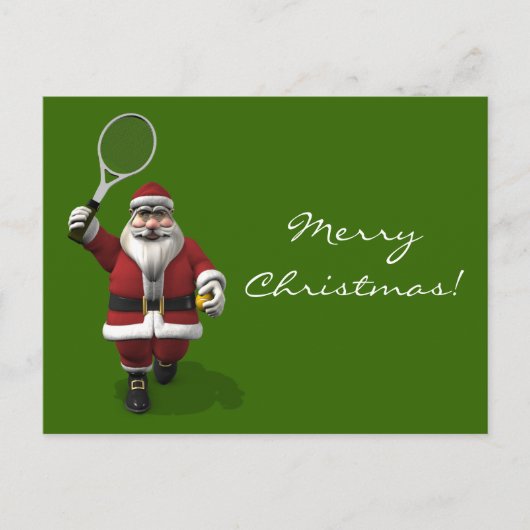 サンタクロース遊テニス シーズンポストカード (正面)