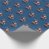 サンタクロース遊テニス ラッピングペーパー (角)