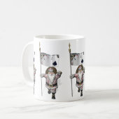 サンタクロース遊ラブズトランプのポーカー コーヒーマグカップ (正面左)