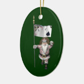 サンタクロース遊ラブズトランプのポーカー セラミックオーナメント (左)