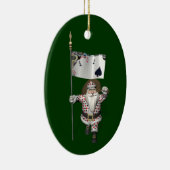 サンタクロース遊ラブズトランプのポーカー セラミックオーナメント (右)