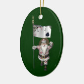 サンタクロース遊ラブズトランプのポーカー セラミックオーナメント (左)