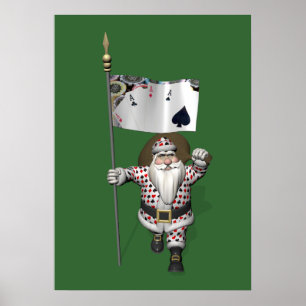 サンタクロース遊ラブズトランプのポーカー ポスター