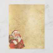 サンタクロース金ゴールドマットスクラップブック紙 (正面)