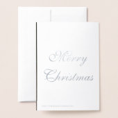 サンタクロース銀箔クリスマスカード 箔カード (裏面封筒付き)