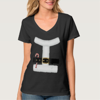 サンタクロース隋ベルトのコスチュームおもしろい・クリスマス Tシャツ