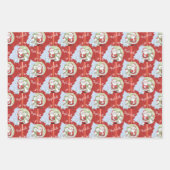 サンタクロース雪だるまサンタキャットラッピング紙 ラッピングペーパーシート (正面2)