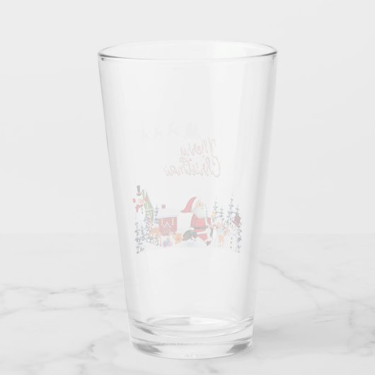 サンタクロース雪だるまメリークリスマスホリデー タンブラーグラス (裏面)