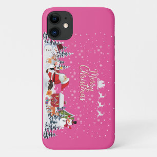 サンタクロース雪だるまメリークリスマスホリデー iPhone 11 ケース