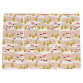 サンタクロース雪だるま ラージペーパーバッグ (正面)