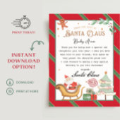 サンタクロース電報サンタレターのデスクから ポスター