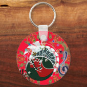 サンタクロース靴下レッド キーホルダー (裏面)