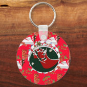 サンタクロース靴下レッド キーホルダー (正面)