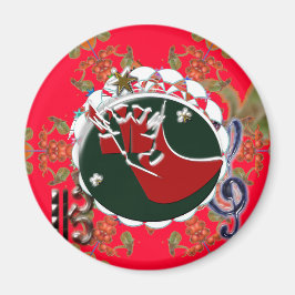 サンタクロース靴下レッド マグネット