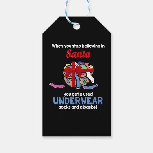サンタクロース靴下下下下着クリスマスキッズ ギフトタグ (正面)