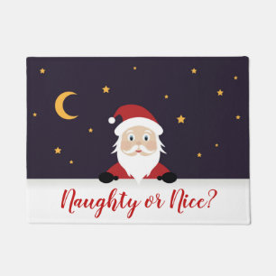 サンタクロース頼のいけなまたはニースクリスマスホームデコール ドアマット