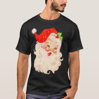 サンタクロース顔クリスマスクリスマスサンタクロース Tシャツ