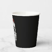 サンタクロース顔サングラス帽子ひげのクリスマス 紙コップ (左)