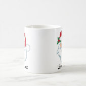 サンタクロース顔パーソナライズされたホリデーコーヒーマグ コーヒーマグカップ (中央)