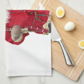 サンタクロース顔マスク キッチンタオル (四つ折り)