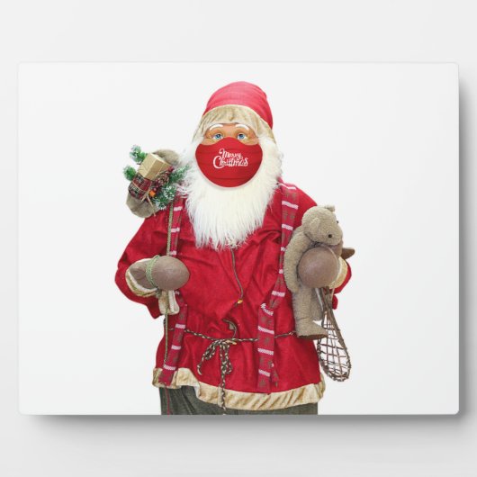 サンタクロース顔マスク フォトプラーク (正面)