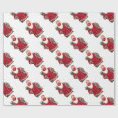 サンタクロース顔マスク ラッピングペーパー (フラット)