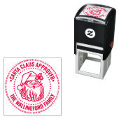 サンタクロース顔ロゴ認定家族名 セルフインキングスタンプ (インサイチュ)