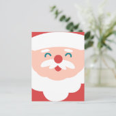 サンタクロース顔父クリスマスかわいいクリスマスギフトT ポストカード (スタンド正面)