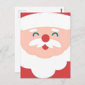 サンタクロース顔父クリスマスかわいいクリスマスギフトT ポストカード (正面/裏面)
