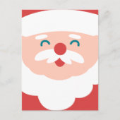 サンタクロース顔父クリスマスかわいいクリスマスギフトT ポストカード (正面)