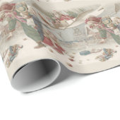 サンタクロース飛んでいるトイズクリスマスツリーチルドレン ラッピングペーパー (ロールコーナー)