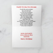 サンタクロース飛んでいるレッドノーズ シーズンカード (内部)