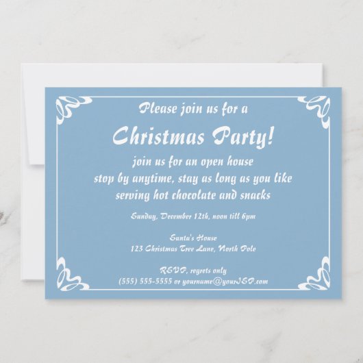 サンタクロース飛行機のヴィンテージクリスマス招待状 招待状 (裏面)