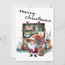 サンタクロース魚釣りオンクリスマスデー シーズンカード