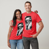 サンタクロース黒インククリスマスTシャツ Tシャツ (ユニセックス)