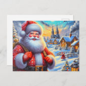 サンタクロース02 ポストカード (正面/裏面)