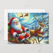 サンタクロース04 ポストカード (正面/裏面)