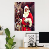 サンタクロース1つバイキング船 | AIアートポスター ポスター (ホームオフィス)