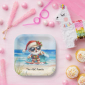 サンタクロース7月のクリスマスパーティー ペーパープレート (パーティー)