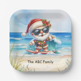 サンタクロース7月のクリスマスパーティー ペーパープレート